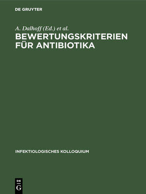cover image of Bewertungskriterien für Antibiotika